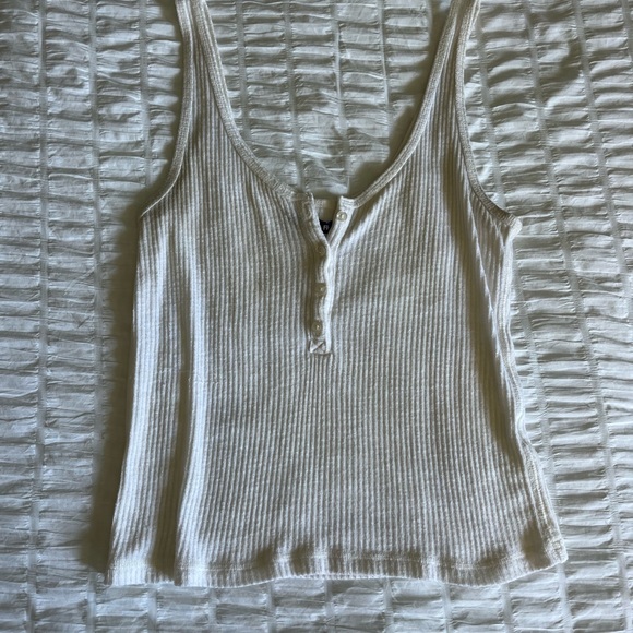 ACEWIN Ribbed Button Front Fringed Tank Top (Free Size) 110332